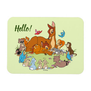 Magnet Flexible Les animaux de forêt saluent le prince Bambi