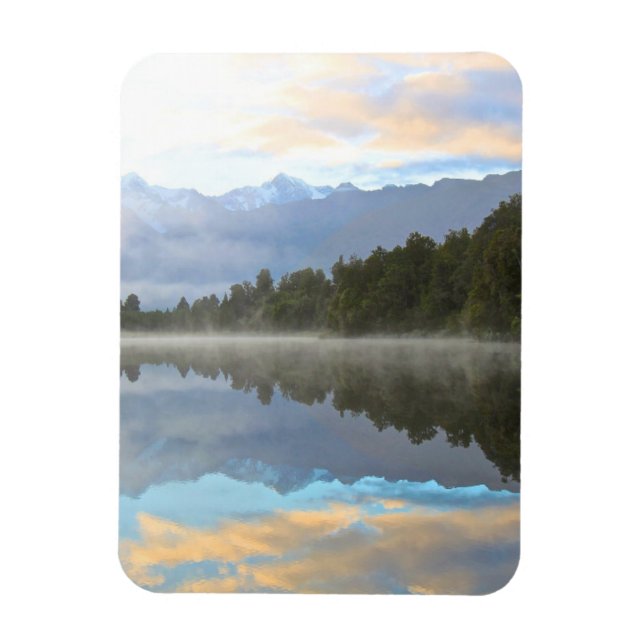Magnet Flexible Les arbres du lac Misty Réflexion Nature paisible  (Vertical)