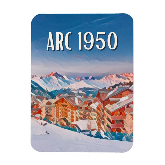 Magnet Flexible Les Arcs 1950 Station de ski  (Vertical)