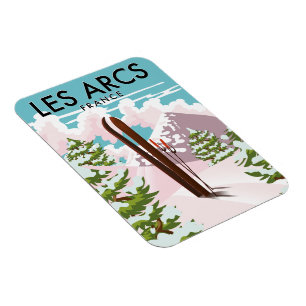 Magnet Flexible Les Arcs France voyage ski