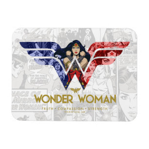 Magnet Flexible Les armes croisées de Wonder Woman dans le logo