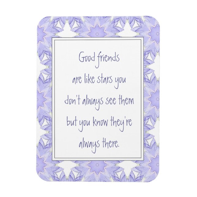 Magnet Flexible Les bons amis sont comme Stars Fun Citation (Vertical)