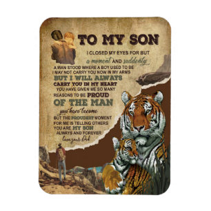 Magnet Flexible Les Cadeaux De Son  Lettre À Mon Fils Amour De Pa