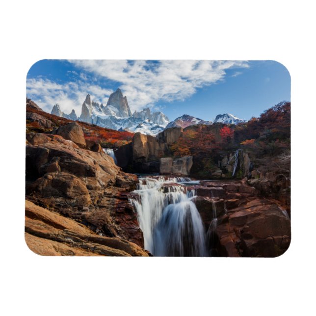 Magnet Flexible Les cascades | Fitz Roy Mountain, Argentine (Horizontal)