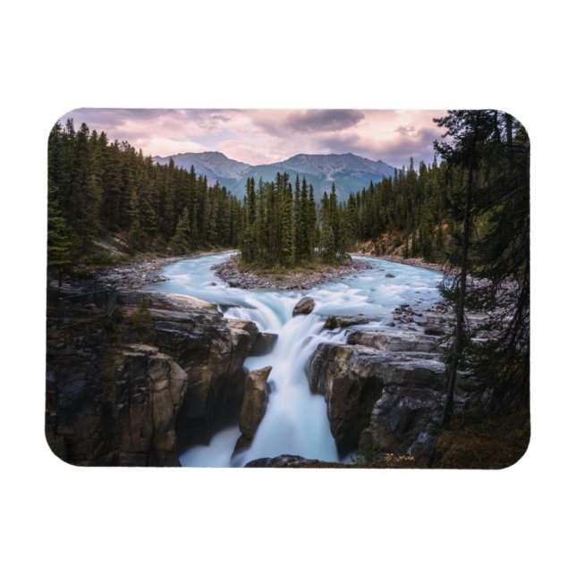 Magnet Flexible Les cascades | Parc national Jasper, Canada (Horizontal)