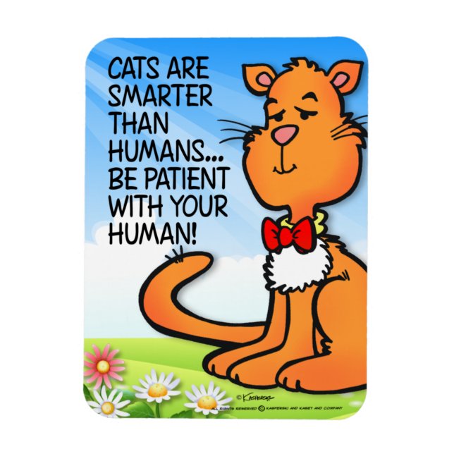 Magnet Flexible Les chats sont plus intelligents (Vertical)