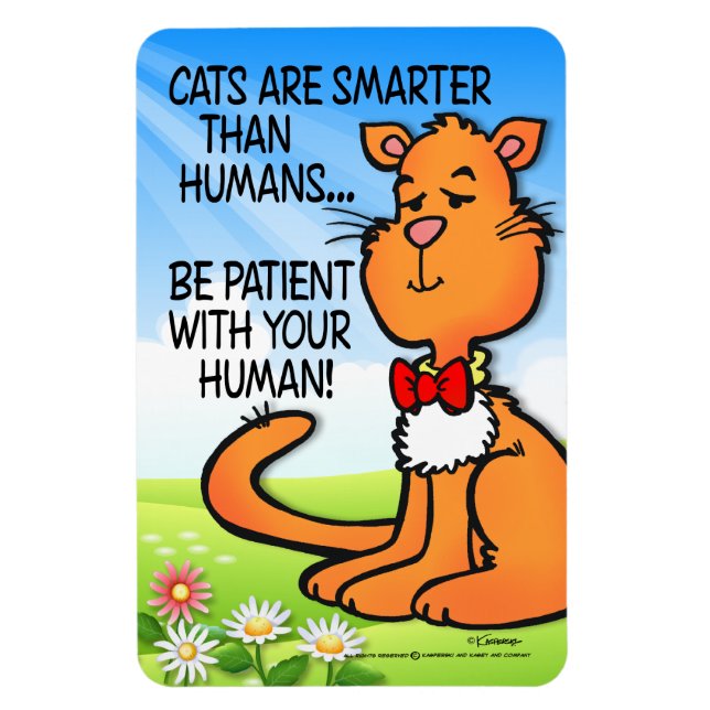 Magnet Flexible Les chats sont plus intelligents (Vertical)
