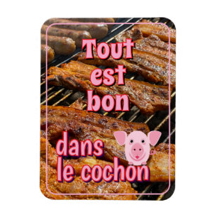 Magnet Flexible Les cochons sont toujours pleins quand on leur don