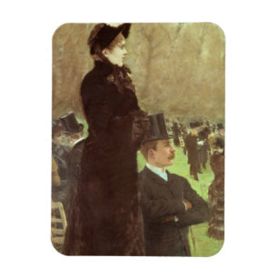 Magnet Flexible Les courses chez Auteuil, Paris (huile sur la