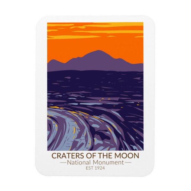 Magnet Flexible Les cratères du Monument National de la Lune Idaho (Vertical)