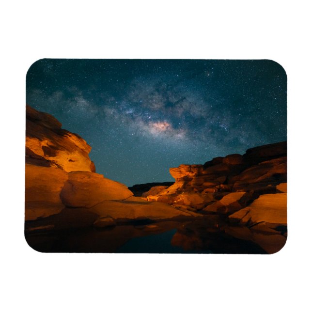 Magnet Flexible Les déserts | Sam Pan Bok Night time Thaïlande (Horizontal)