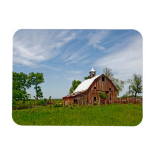 Magnet Flexible Les Etats-Unis, le Kansas. Vieille grange rouge