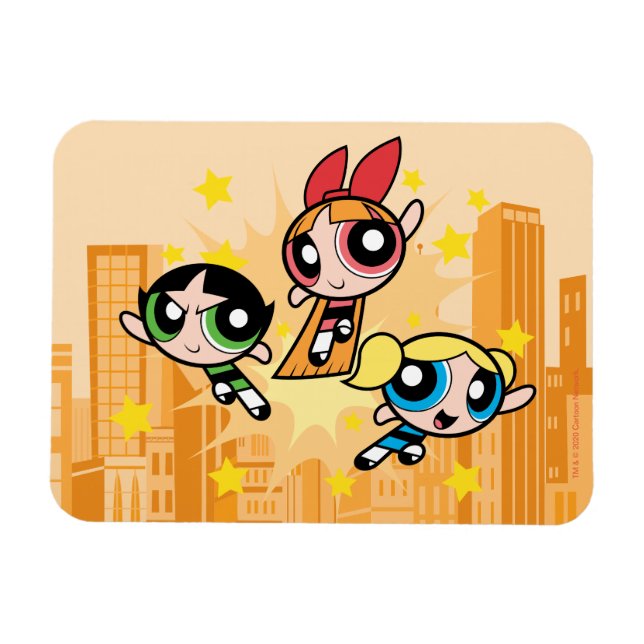 Magnet Flexible Les Filles Powerpuff Sauvent La Journée (Horizontal)