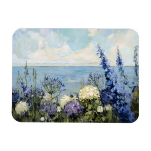 Magnet Flexible Les fleurs et la peinture sur la mer