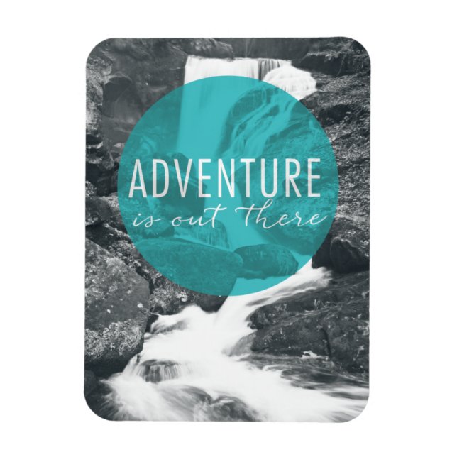 Magnet Flexible Les fleuves | L'aventure est dehors Citation (Vertical)
