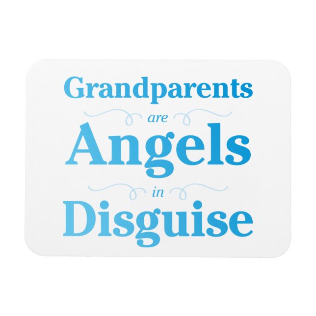 Magnet Flexible Les grands-parents sont des anges déguisés (Horizontal)