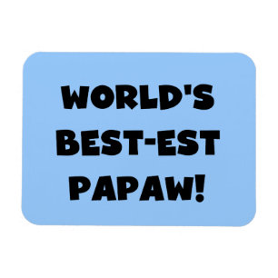 Magnet Flexible Les meilleurs cadeaux Papaw du monde de Black Text