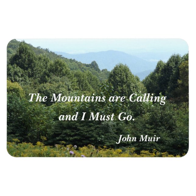 Magnet Flexible Les montagnes appellent et je dois y aller (Horizontal)