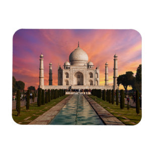 Magnet Flexible Les monuments Vue colorée du Taj Mahal