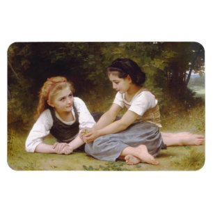 Magnet Flexible Les Noisettes : Les jeunes filles ramassent les no