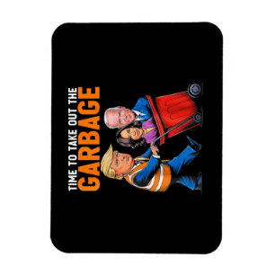 Magnet Flexible Les ordures pour Trump 2024 Il est temps de sortir