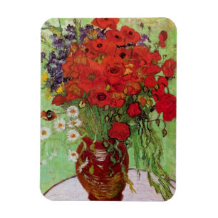 Magnet Flexible Les pavots rouges et les marguerites de Vincent va