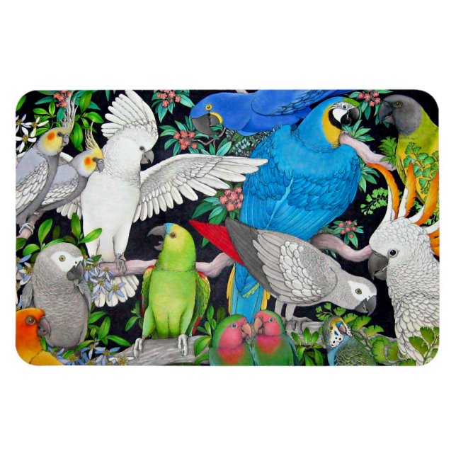 Magnet Flexible Les perroquets d'animaux de compagnie de l'aimant  (Horizontal)