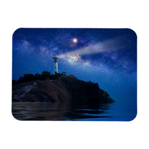 Magnet Flexible Les phares   Phare de nuit étoilé
