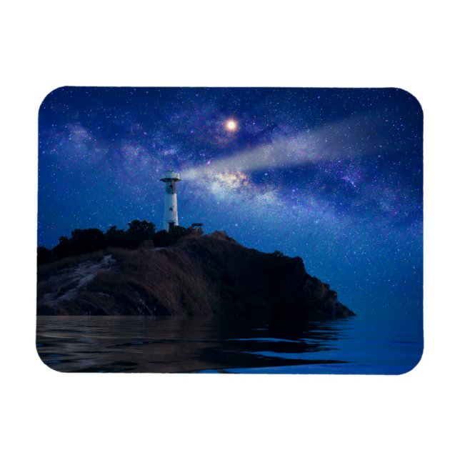Magnet Flexible Les phares | Phare de nuit étoilé (Horizontal)