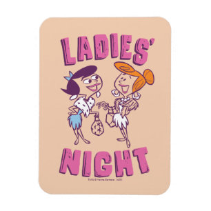 Magnet Flexible Les Pierrafeu   Betty & Wilma - La nuit des dames