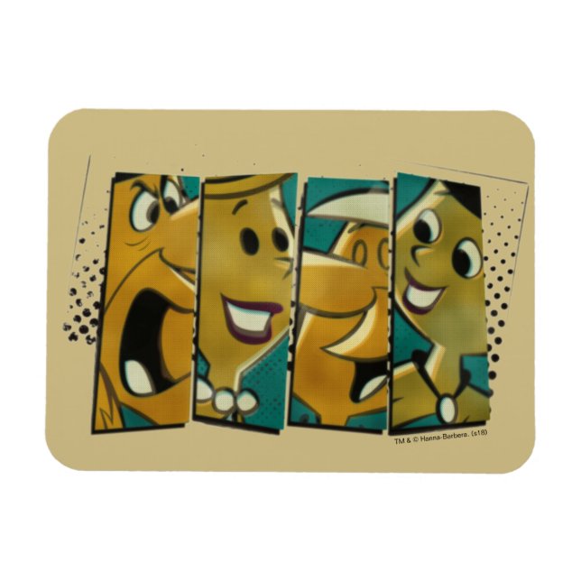 Magnet Flexible Les Pierrafeu | Panneaux de caractères Retro Comic (Horizontal)