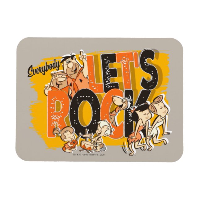 Magnet Flexible Les Pierrafeu | Tout le monde Rock (Horizontal)