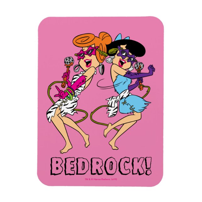 Magnet Flexible Les Pierrafeu | Wilma & Betty Rock Stars (Vertical)