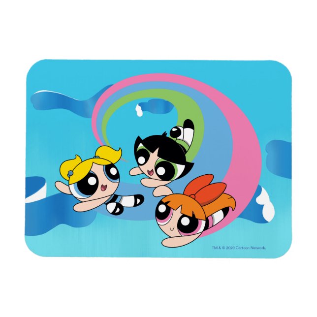 Magnet Flexible Les Puissantes Filles Volent Dans Le Ciel (Horizontal)