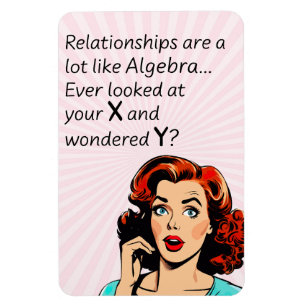 Magnet Flexible Les relations sont comme Algebra Funny Quip