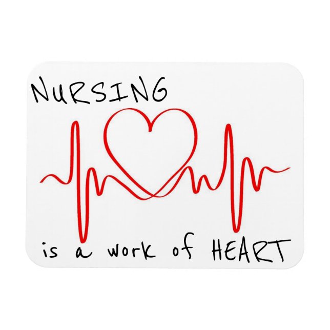 Magnet Flexible Les soins infirmiers sont une oeuvre de Merci card (Horizontal)