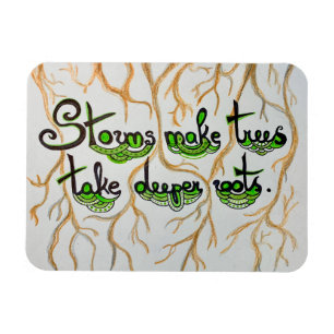 Magnet Flexible Les tempêtes font que les arbres prennent des raci