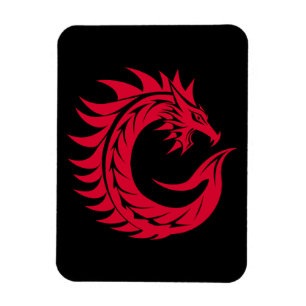 Magnet Flexible Lettre C de style dragon, alphabet du dragon, mono