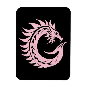 Magnet Flexible Lettre C de style dragon, alphabet du dragon, mono