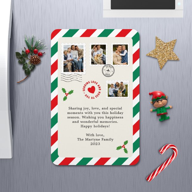 Magnet Flexible Lettre de Noël Famille Photo Collage (Créateur téléchargé)