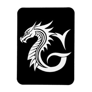 Magnet Flexible Lettre G de style dragon, Alphabet du dragon, Mono