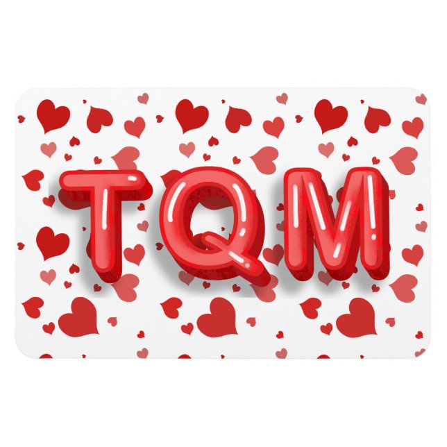 Magnet Flexible Lettres 3d du Coeur Rouge Confetti Te Quiero Mucho (Horizontal)