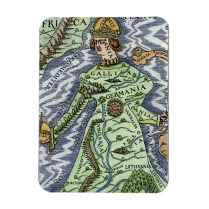 MAGNET FLEXIBLE L'EUROPE EN TANT QUE REINE, 1588