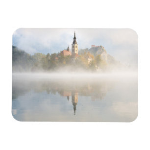 Magnet Flexible Levée de soleil de Foggy au lac Bled