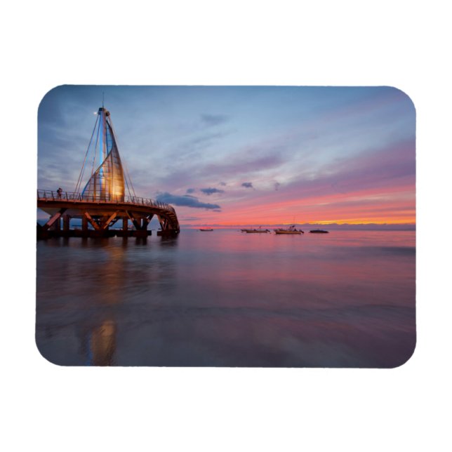 Magnet Flexible Lever De Lune Et Coucher Du Soleil (Horizontal)