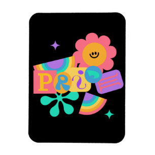 Magnet Flexible LGBT+pride. Amour arc-en-ciel. Tournesol amour.