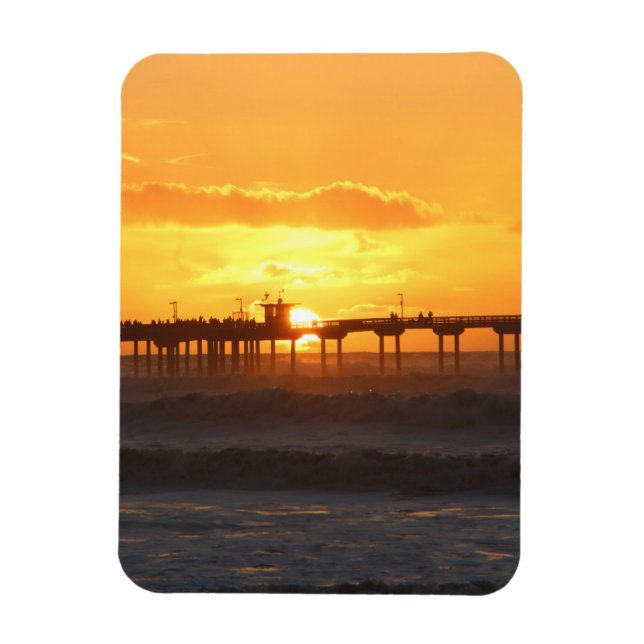 Magnet Flexible L'homologue californien au coucher du soleil (Vertical)
