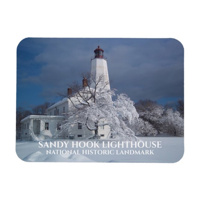 Magnet Flexible Lieu historique national du phare de Sandy Hook (Horizontal)