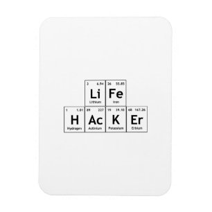 Magnet Flexible LiFe HAcKEr éléments de chimie Word du tableau pér