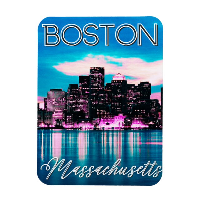 Magnet Flexible Ligne aérienne du Massachusetts de Boston (Vertical)